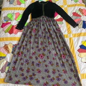 Floral Maxi Dress with Long Sleeves